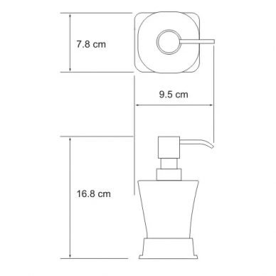 Дозатор для жидкого мыла Wasserkraft Amper K-5400 (K-5499) 2