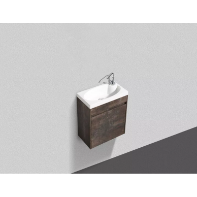 Тумба для раковины BelBagno Pietra Mini (PIETRA MINI-460-1A-SO-PT-L) левосторонняя (45.4x25.7) Stone 2