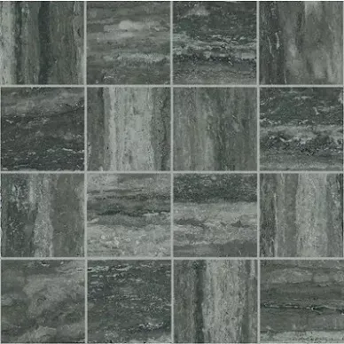 747775 Travertino Black Mosaico Matte 7.5x7.5 6mm 30x30 0