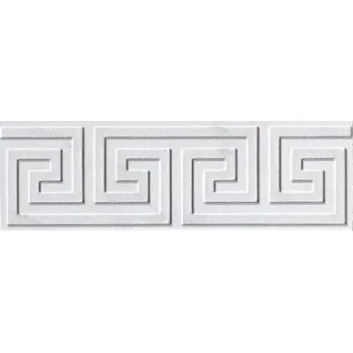 fLT6 Roma Greca Statuario Listello 8x25 0