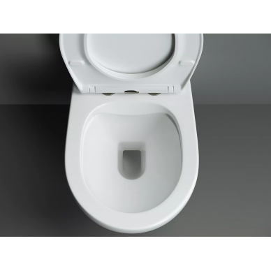 Подвесной унитаз Ceramicanova Pearl (CN8001) безободковый с сидением микролифт 7