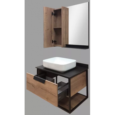 Тумба для ванной Comforty Кельн-75 (75.5x64.5x52 см), дуб темный 6