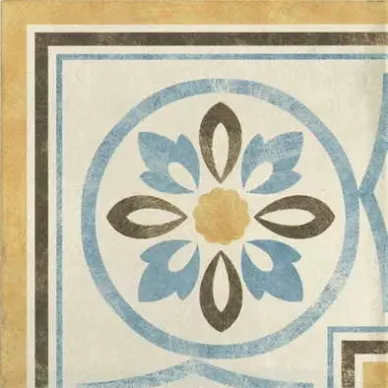 1036897 Rivalta Angolo Greca Fiore CREMA MQ 20x20 0