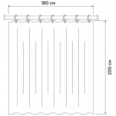 Шторка для ванной Iddis Basic (B33P218i11)	розовый 1
