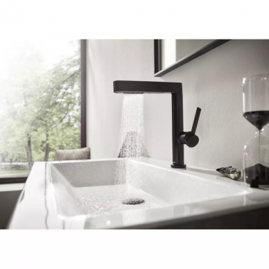 Смеситель для раковины Hansgrohe Finoris 230 2jet Push-Open (76063670) черный матовый 10
