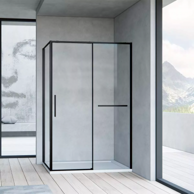 Душевой уголок Vincea Slim Soft (VSR-1SS9013CLB) 130x90х200 см, профиль черный/стекло прозрачное 0