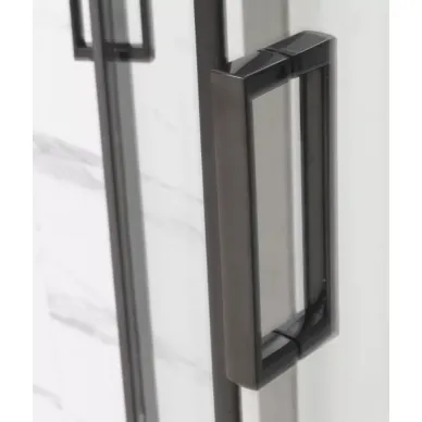 Душевая кабина Frank F410 М Black (20047) 110х110х215 см, матовое стекло, без крыши 8