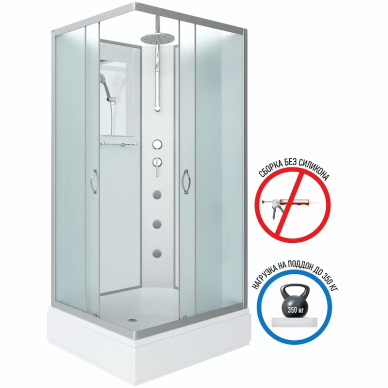 Душевая кабина Niagara Classic NG-33084-14QBKTG (1000х800х2150) с гидромассажем 5