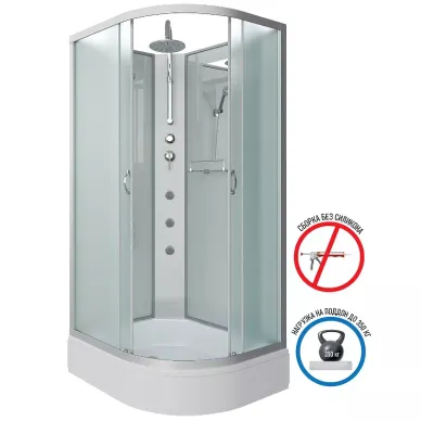 Душевая кабина Niagara Classic 120х90 L (NG-33294-14LBKTG) с гидромассажем 11