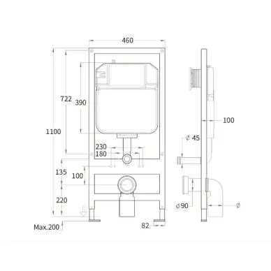 Инсталляция Welt Wasser Bamberg 460 + ERLENBACH 004GL-WT + Bamberg BL в комплекте с унитазом, безободковый, с сидением микролифт 6