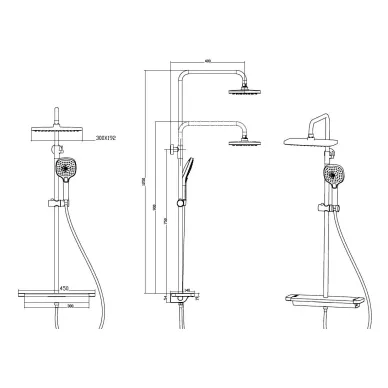 Душевая стойка Savol (SK-H3145W) белый 10