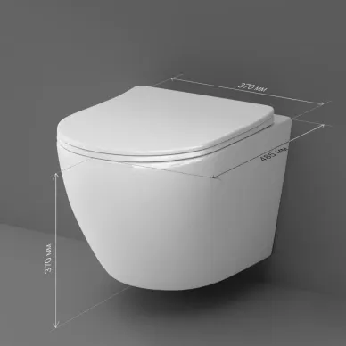 Унитаз подвесной AM.PM Like AquaSpin (C801900SC) безободковый, с микролифтом 1