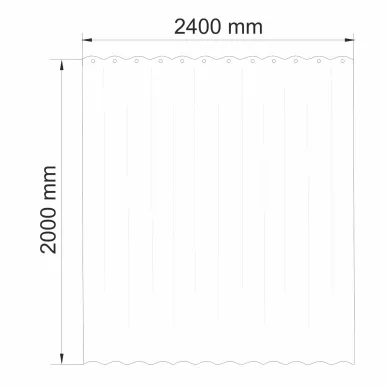Шторка для ванной Wasserkraft Oder SC-30503 240x200 см 6