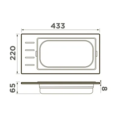 Контейнер Omoikiri DC-01-1-IN 4999073 нержавеющая сталь 1