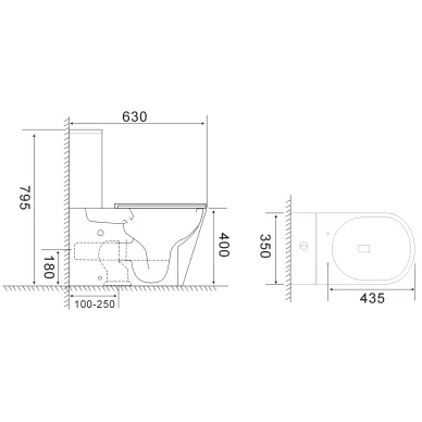 Унитаз напольный Cerutti SPA Piera Tornado CT10560 безободковый, микролифт 5
