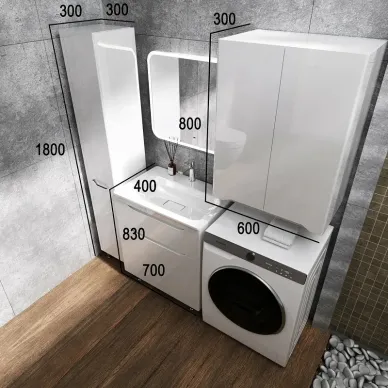 Тумба для ванной Style Line Марелла СС-00002399 70 см, антискрейтч белый глянец 5