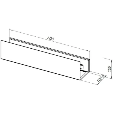 Полочка Aquanet Магнум Н 341539 50 см, с крючками, белая матовая 5