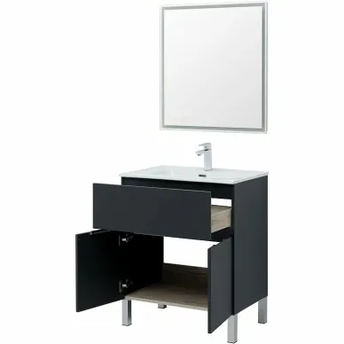 Тумба для ванной Aquanet Алвита New 303900 70 см, антрацит 6