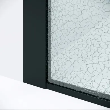 Душевая перегородка Niagara Nova NG-781-10BLACK 100х200 стекло эффект битого стекла/профиль чёрный 7