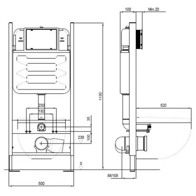 Комплект унитаз с инсталляцией и сиденьем микролифт Aquatek BauCeramic SET Aquatek + Grohe 5