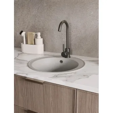 Мойка для кухни Teymi Lina Smart T120105 D48 круглая серая матовая 7