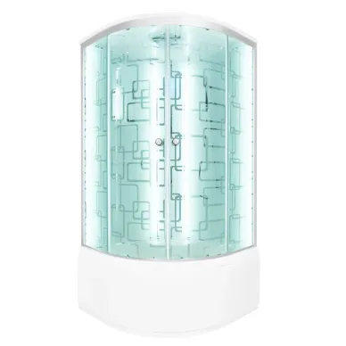 Душевая кабина DTO EM EM4510LED 100x100x220 см, с электрикой и LED подсветкой 0