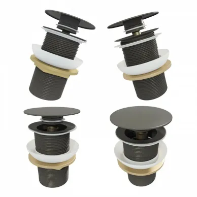 Сливной набор для раковины Teymi Solli T140206 без перелива, click-clack, графит матовый 10