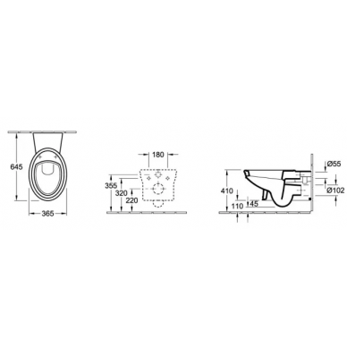 Чаша подвесного унитаза Villeroy & Boch Amadea (7C96B0R1) 2