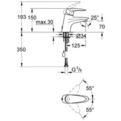 Смеситель для раковины Grohe Eurodisc (33178001) 1