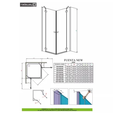 Правая часть душевой кабины Radaway Fuenta (384003-01-01R) (100 см) (R) 6