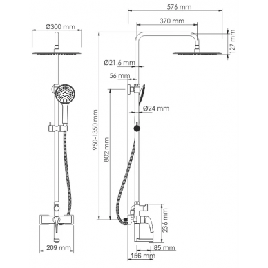 Душева система Wasserkraft Sauer 71000 (A17101) 7