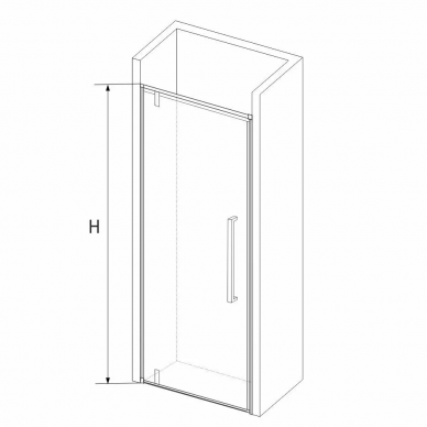 Душевая дверь RGW Stilvoll SV-02B (06320208-14) 80х200 см, чёрный профиль/прозрачное стекло 1