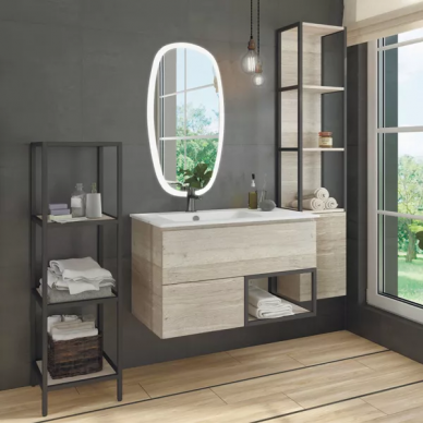 Тумба для ванной Comforty Мальме (90 см) (дуб дымчатый) 6