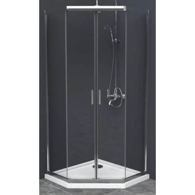 Душевой уголок BelBagno Uno (UNO-195-P-2-90-C-Cr) 90х90x195 см, стекло прозрачное/профиль хром 0