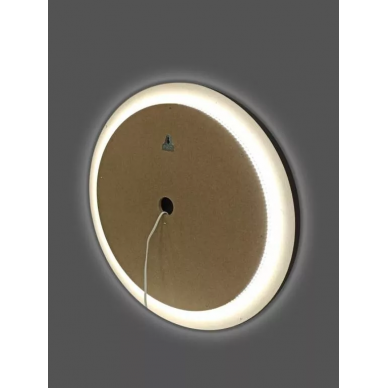 Зеркало Art&Max Napoli (AM-Nap-1000-DS-F) (100x100 см) бесконтактный сенсор с LED подсветкой, nero matt 5