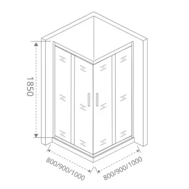 Душевой уголок Good Door Lira CR-100-C-CH (100x100) профиль хром/стекло прозрачное 2