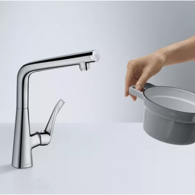 Смеситель для кухни Hansgrohe Metris Select (14883800) сталь 7