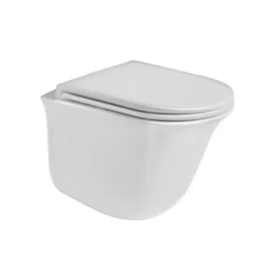 Инсталляция Welt Wasser Bamberg 525 + TELBACH 004 GL-WT + Bamberg CR в комплекте с унитазом, безободковый, с сидением микролифт 1
