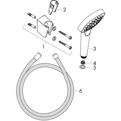 Душевой гарнитур Hansgrohe Select E 26412400 белый/хром 1