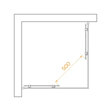 Душевой уголок RGW Passage PA-030 3508103099-21 90x90 см, стекло матовое, профиль хром 1