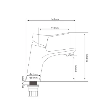 Смеситель для раковины Olive's AVIA AV17100 хром 1