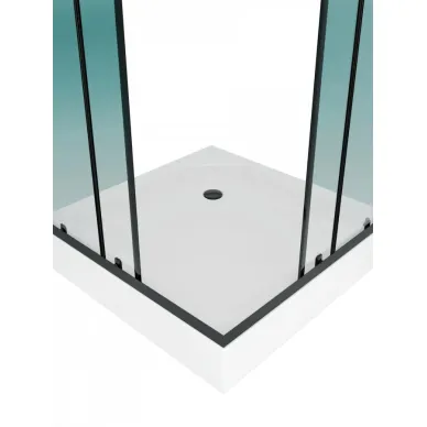 Душевой уголок Teymi Lina T00602 80x80, с поддоном, чёрный/стекло прозрачное 9