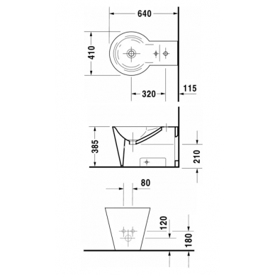 Биде напольное Duravit Starck 1 (027410) 2