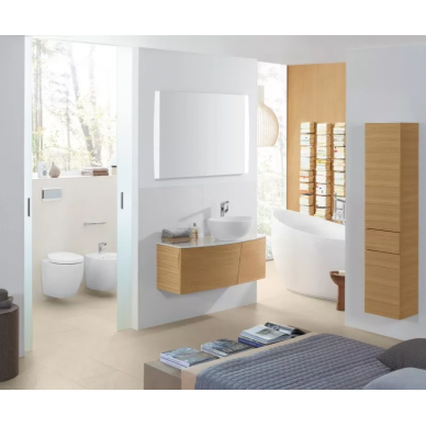 Тумба для ванной Villeroy & Boch Aveo New Generation (A845GFGG) (Pure Oak) (101 см) с раковиной и зеркалом 7