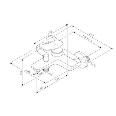 Смеситель для ванны AM.PM X-Joy (F85A10000) 6