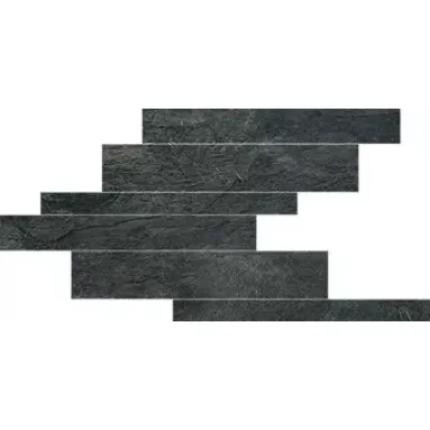 739367 Ardoise Noir Modulo Listello Sfalsato 21x40 0