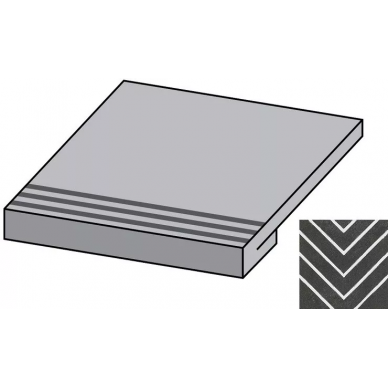 Encaustic Coal Dec Lap Gradone Rec-30 29.75x29.75 0