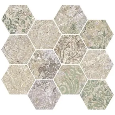 BOHEMIAN BLEND NAT MOSAIC HEXAGON 30x28 0