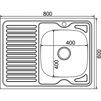 Мойка кухонная Mixline ML (528017) крыло слева 1