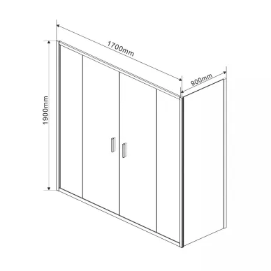 Душевой уголок Vincea Garda (VSR-1G29017CL) 170x90х190 см, профиль хром/стекло прозрачное 6